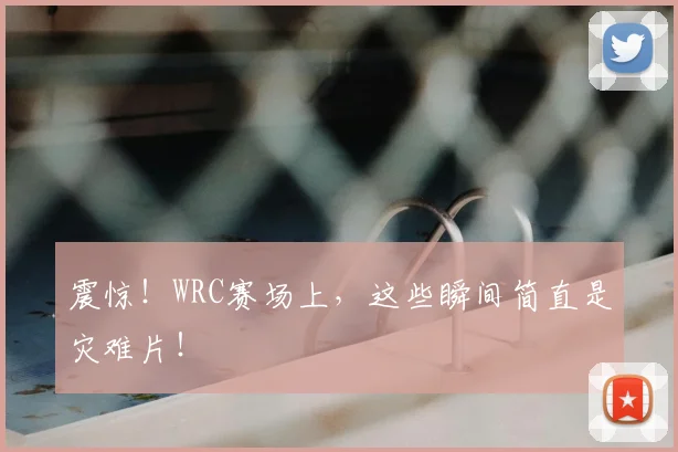 震惊！WRC赛场上，这些瞬间简直是灾难片！
